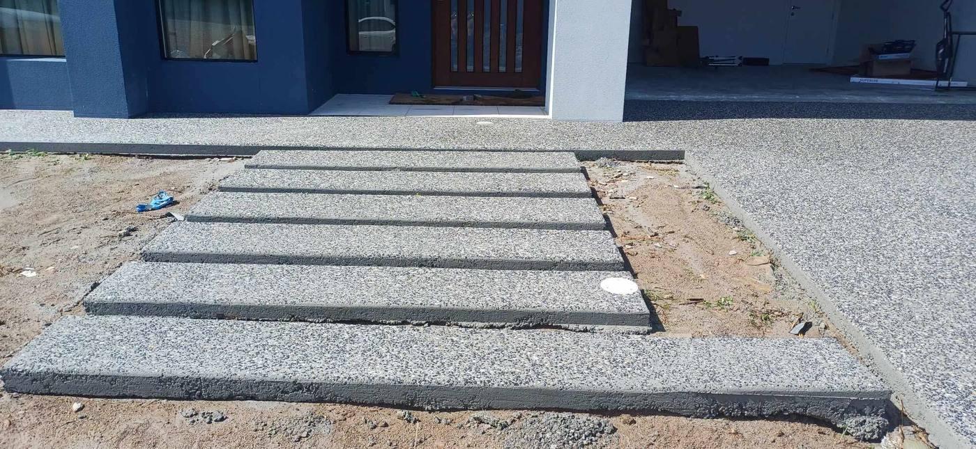 Driveway & floating entry steps