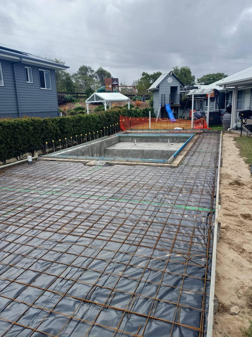 Pool surround formwork & steel